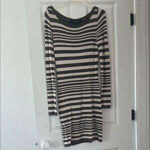 Striped Black and Cream Dress